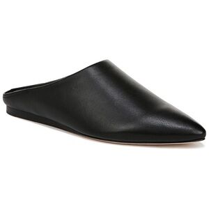 CAY SLIP ON-B LEATHER MULE IN BLACK by Vince NWOB